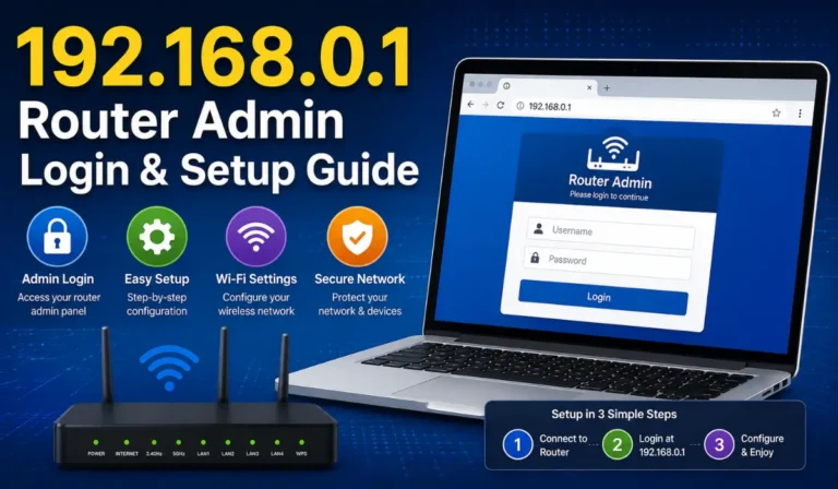 192.168.0.1 – Router Admin Login & Setup Guide