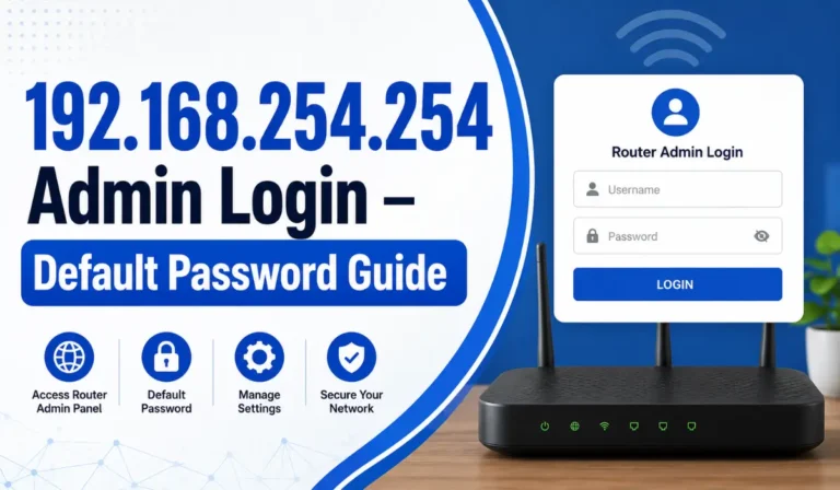192.168.254.254 Admin Login – Default Password Guide